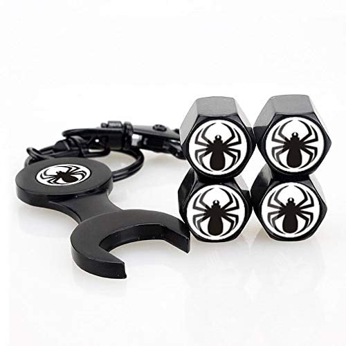 4pcs INCART Universal Steel Keychain for Honda Black Car Tire Valve Stem Air Caps Cover + 1pcs 4pcs INCART Universal Steel Keychain for Honda Black Car Tire Valve Stem Air Caps Cover + 1pcs